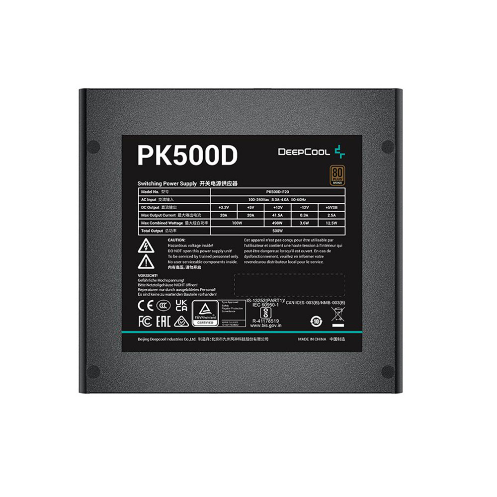 Блок живлення DeepCool PK500D (R-PK500D-FA0B-EU) 500W