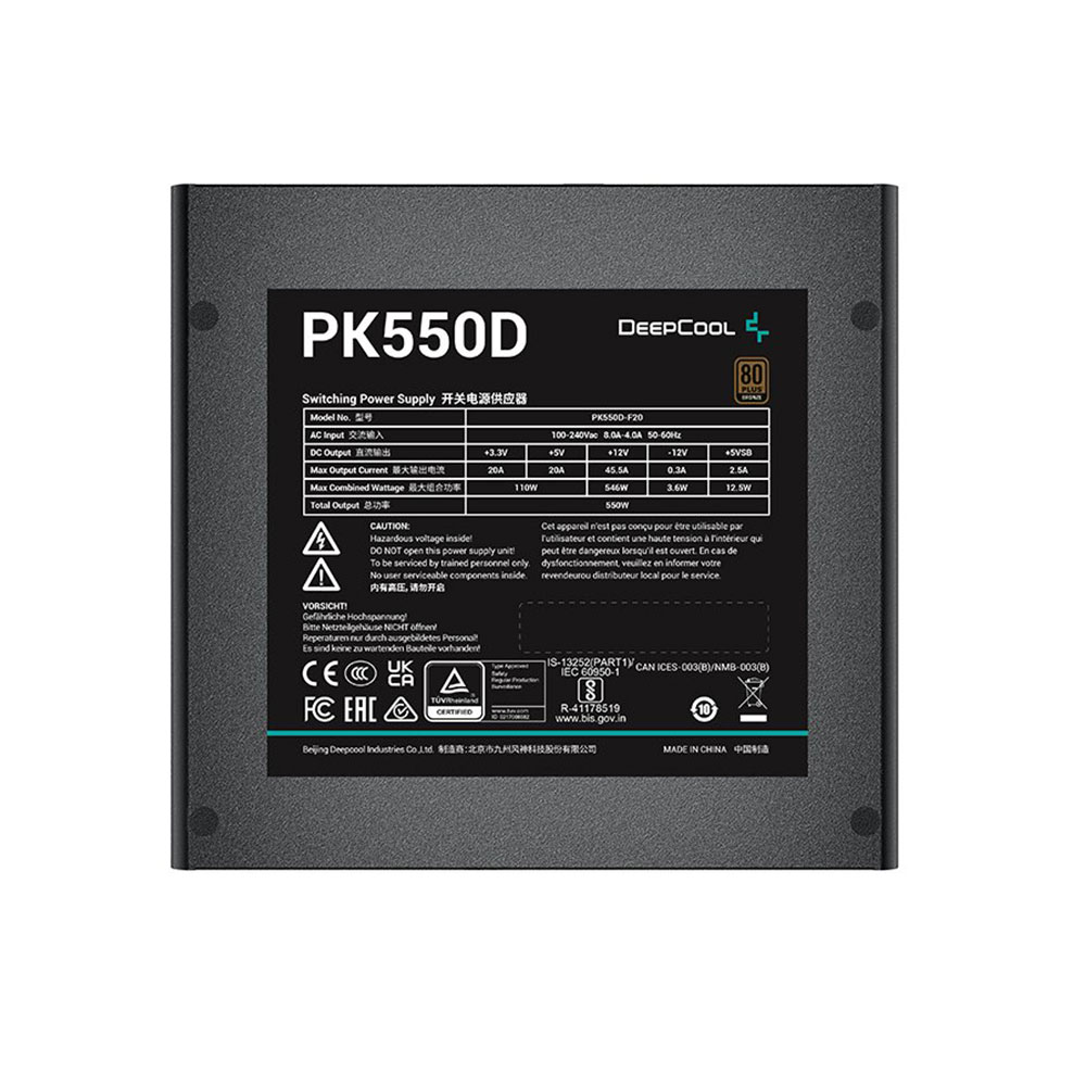 Блок живлення DeepCool PK550D (R-PK550D-FA0B-EU) 550W