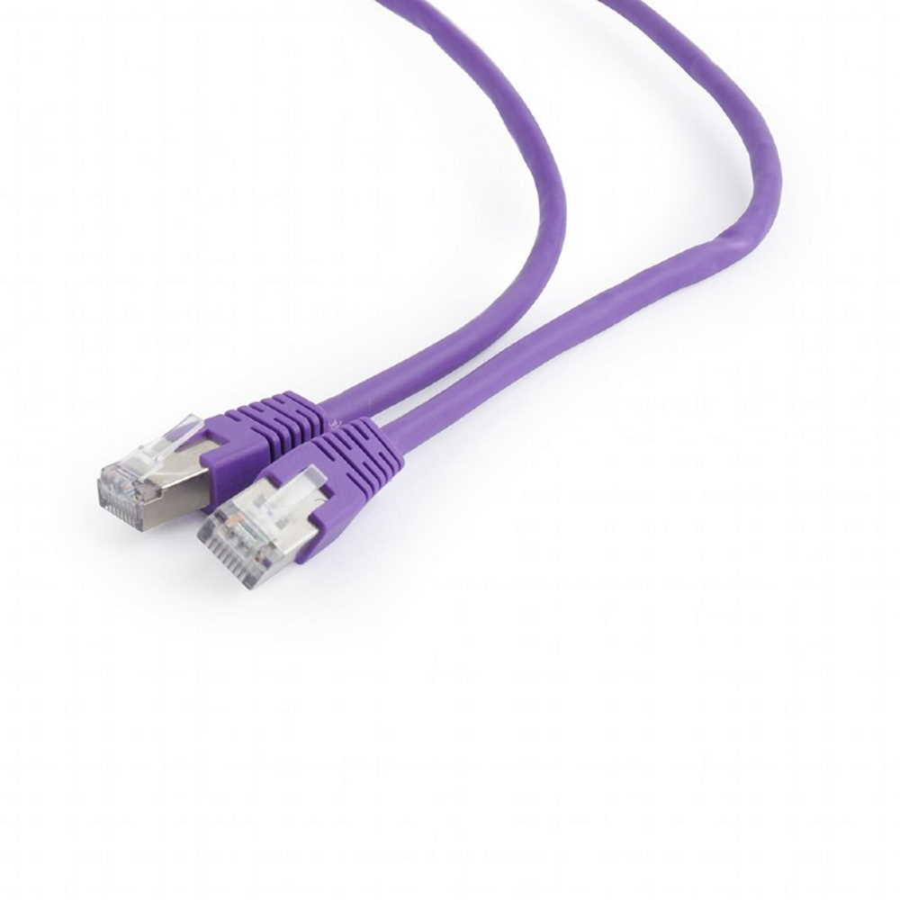 Патч-корд Cablexpert FTP (PP6-0.25M/V) литий, Cat.6, 50u, CCA, 0.25м, фиолетовый