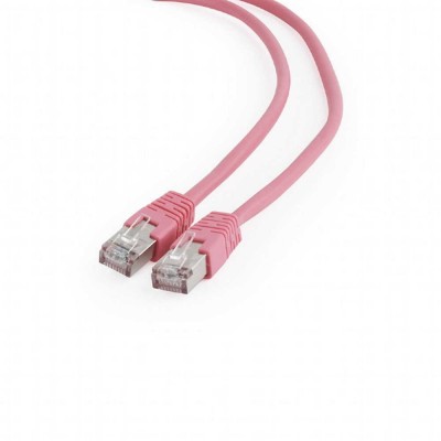 Патч-корд Cablexpert FTP (PP6-1M/RO) литой, Cat.6, 50u, CCA, 1м, розовый