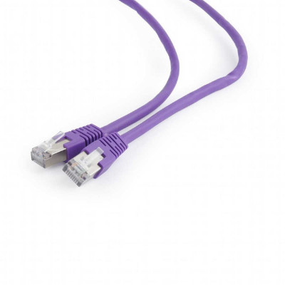 Патч-корд Cablexpert FTP (PP6-1M/V) литой, Cat.6, 50u, CCA, 1м, фиолетовый