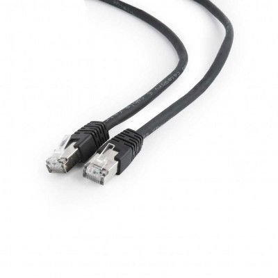 Патч-корд Cablexpert FTP (PP6-2M/BK) литий, Cat.6, 50u, CCA, 2м, чорний