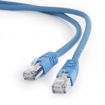 Патч-корд Cablexpert S/FTP (PP6A-LSZHCU-B-0.25M) литой, Cat.6a, 50u, CU, 0.25м, синий
