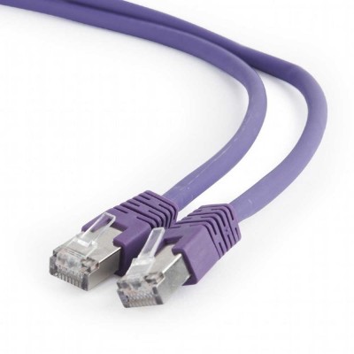 Патч-корд Cablexpert S/FTP (PP6A-LSZHCU-V-0.25M) литой, Cat.6a, 50u, CU, 0.25м, фиолетовый
