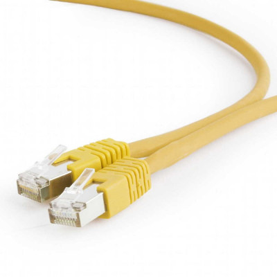 Патч-корд Cablexpert S/FTP (PP6A-LSZHCU-Y-1.5M) литой, Cat.6a, 50u, CU, 1.5м, желтый