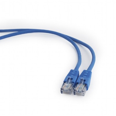 Патч-корд Cablexpert UTP (PP12-0.25M/B) литой, Cat.5e, 50u, CCA, 0.25м, синий