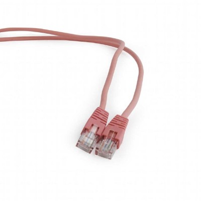 Патч-корд Cablexpert UTP (PP12-0.5M/RO) литий, Cat.5e, 50u, CCA, 0.5м, рожевий