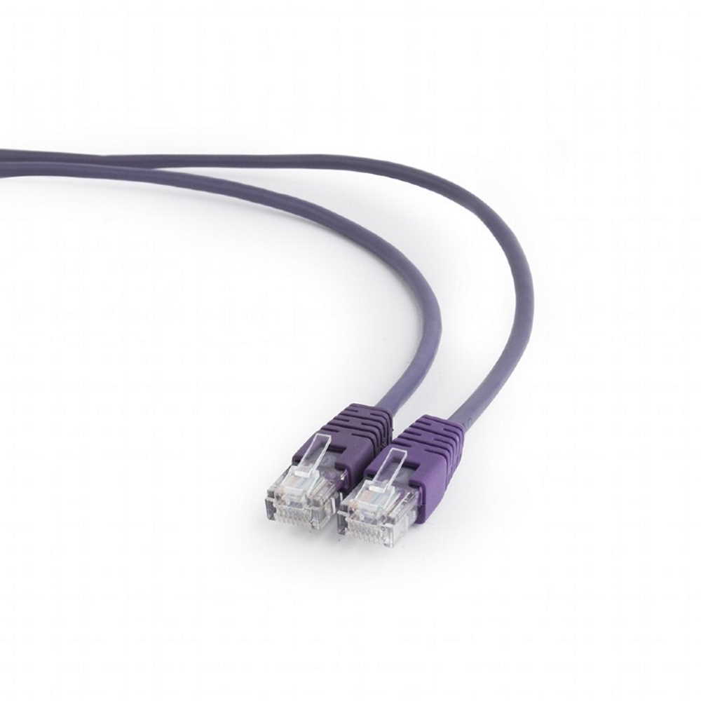 Патч-корд Cablexpert UTP (PP12-0.5M/V) литой, Cat.5e, 50u, CCA, 0.5м, фиолетовый