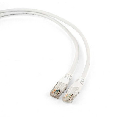 Патч-корд Cablexpert UTP (PP12-1M-W) литий, Cat.5e, 50u, CCA, 1м, білий