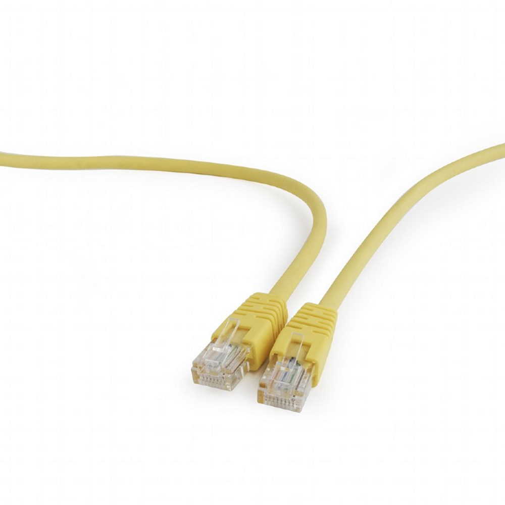 Патч-корд Cablexpert UTP (PP12-5M/Y) литой, Cat.5e, 50u, CCA, 5м, желтый