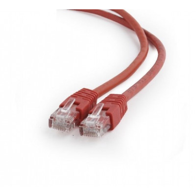 Патч-корд Cablexpert UTP (PP6U-1M/R) литий, Cat.6, 50u, CCA, 1м, червоний