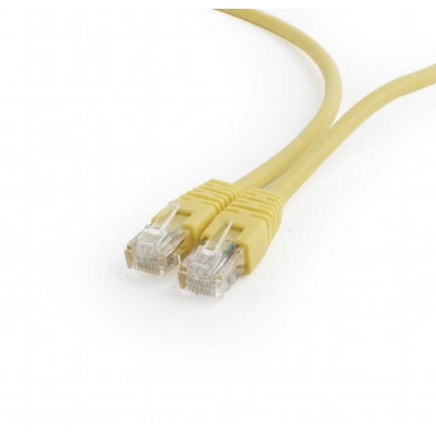 Патч-корд Cablexpert UTP (PP6U-5M/Y) литий, Cat.6, 50u, CCA, 5м, жовтий