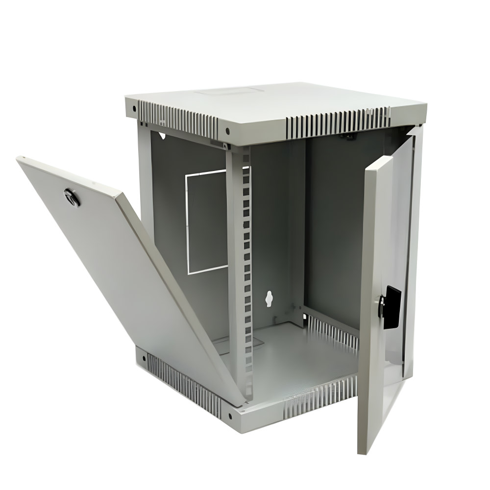 Шкаф настенный CMS 10" 12U, 320x300, UA-ШТК-12U-GR, серый
