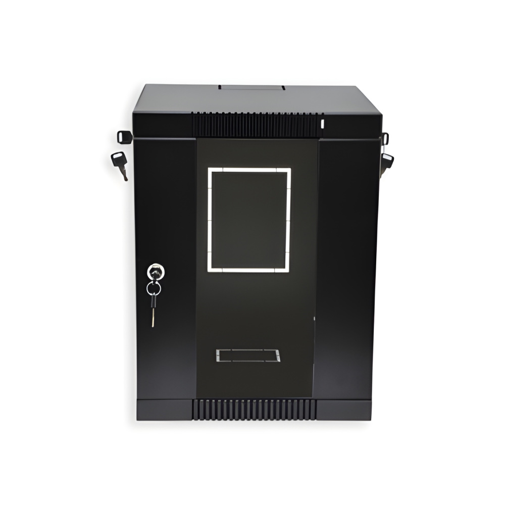 Шкаф настенный CMS 10" 6U, 320x300, UA-ШТК-6U-BK, черный