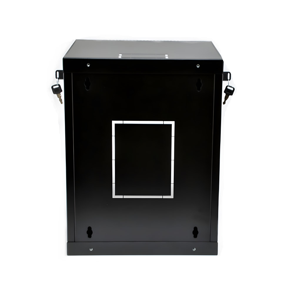 Шкаф настенный CMS 10" 8U, 320x300, UA-ШТК-8U-BK, черный