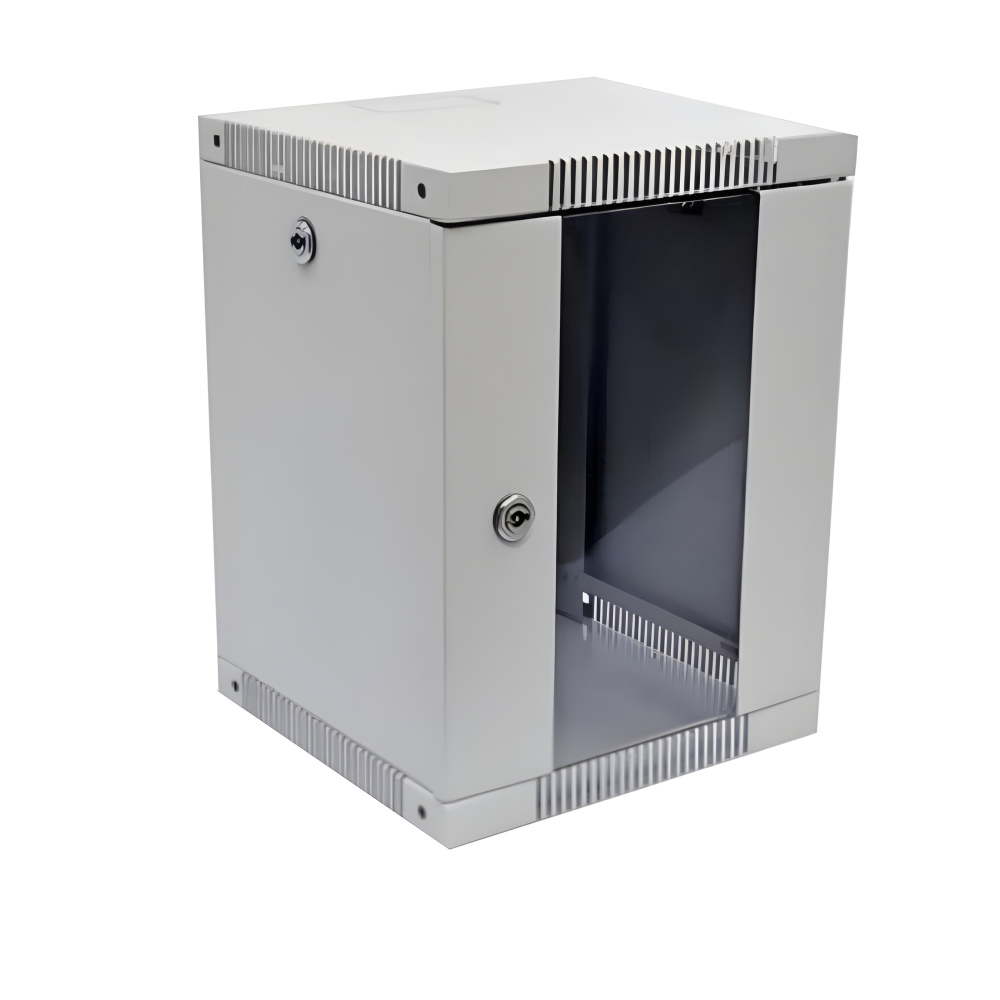 Шкаф настенный CMS 10" 8U, 320x300, UA-ШТК-8U-GR, серый
