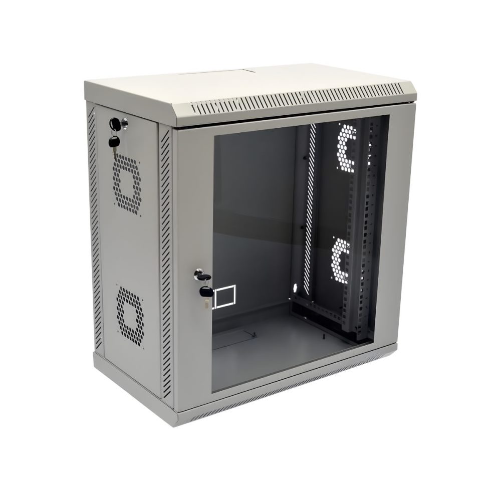 Шкаф настенный CMS 12U, 600x350, UA-MGSWA1235G, акрил, серый