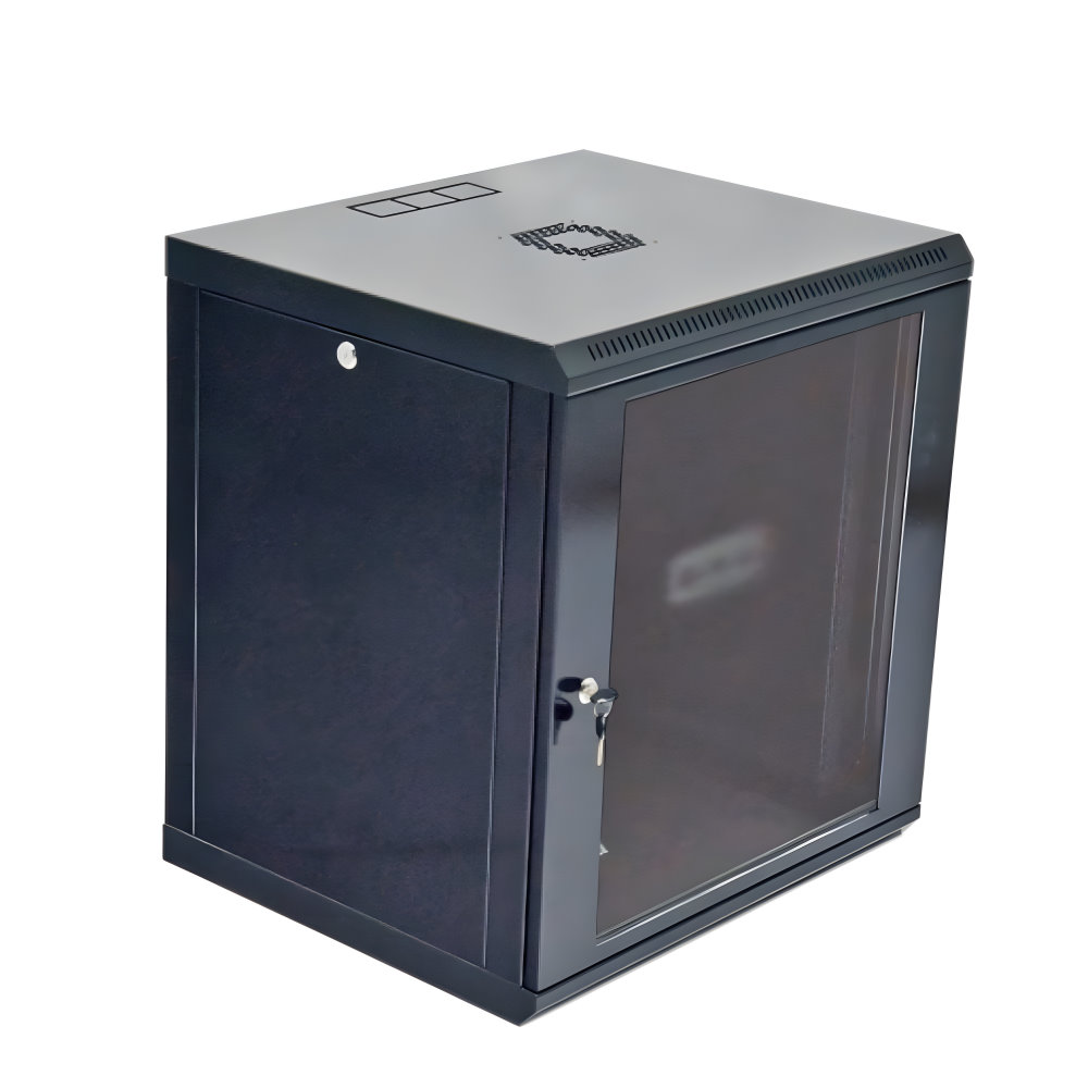 Шкаф настенный CMS 12U, 600x500, UA-MGSWL125B, акрил, черный