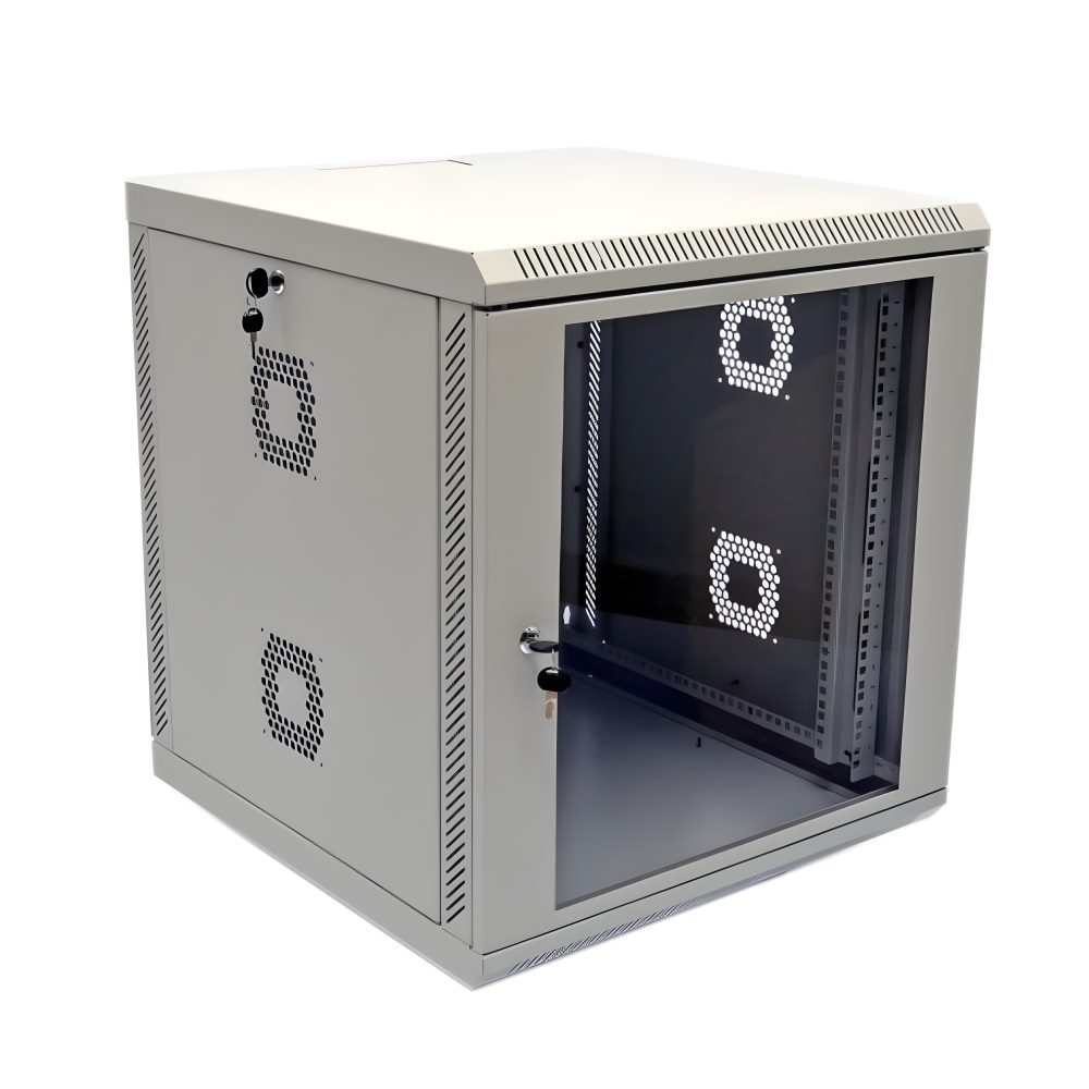 Шкаф настенный CMS 12U, 600x600, UA-MGSWA126G, акрил, серый
