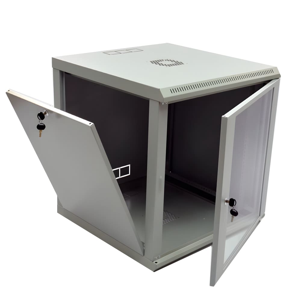 Шкаф настенный CMS 12U, 600x600, UA-MGSWL126G, акрил, серый