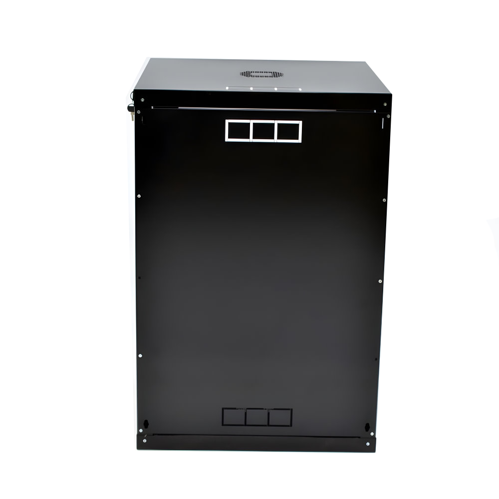 Шкаф настенный CMS 18U, 600x600, UA-MGSWL186B, акрил, черный