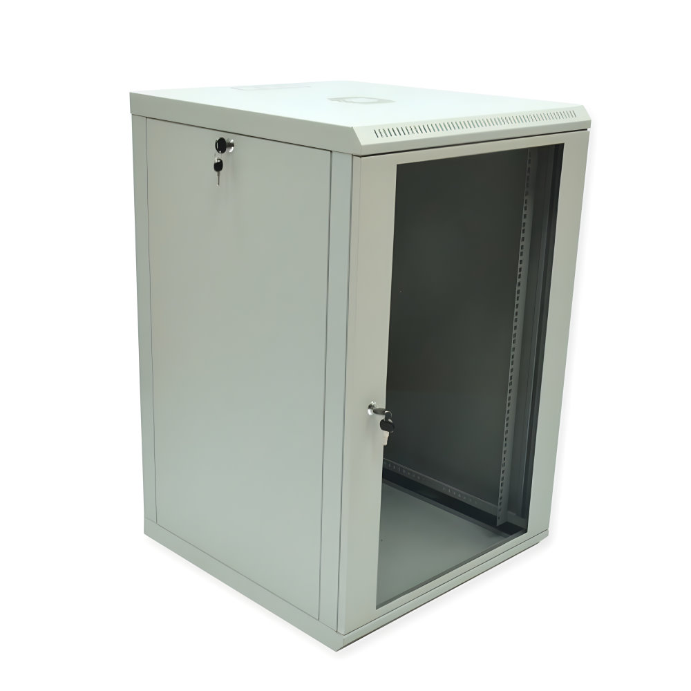 Шкаф настенный CMS 18U, 600x600, UA-MGSWL186G, акрил, серый