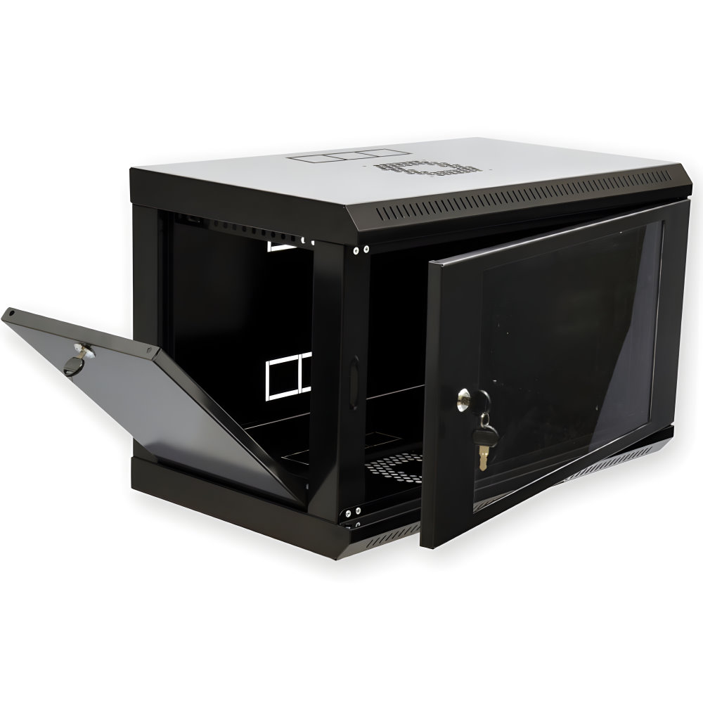 Шкаф настенный CMS 6U, 600x350, UA-MGSWL635B, акрил, черный