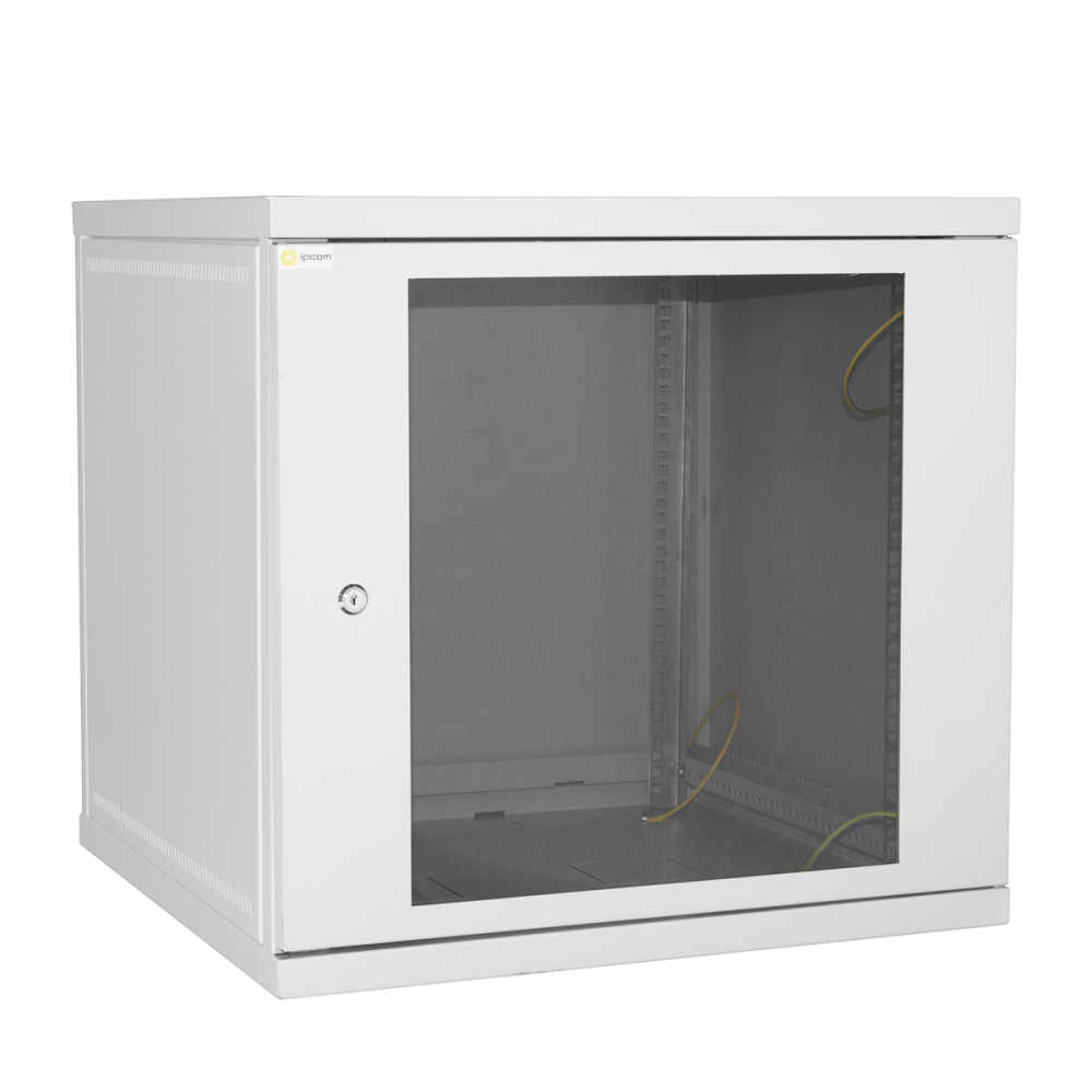Шкаф настенный IPCOM 12U 600x600, СН-12U-06-06-ДС-1, стекло