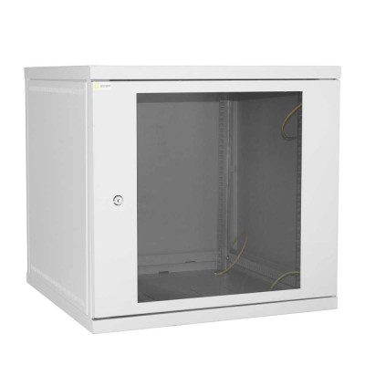 Шафа настінна IPCOM 12U 600x600, СН-12U-06-06-ДС-1, скло