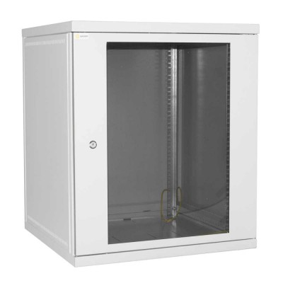 Шкаф настенный IPCOM 15U 600x450, СН-15U-06-04-ДС-1, стекло