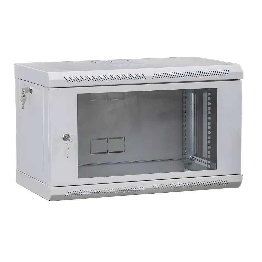 Шкаф настенный VAGO 15U (775x600x450), акрил, серый