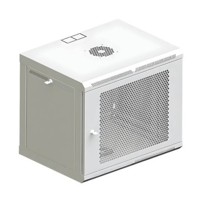 Шкаф настенный VAGO 9U (505x600x450), перф, серый