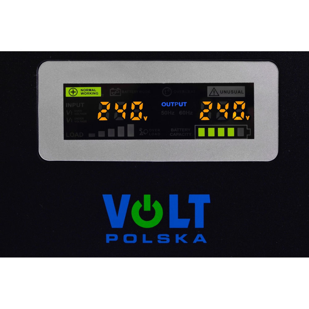 ДБЖ VOLT Polska SINUS PRO 2500 W 24/230V (1800/2500W) чиста синусоїда, під зовнішню АКБ