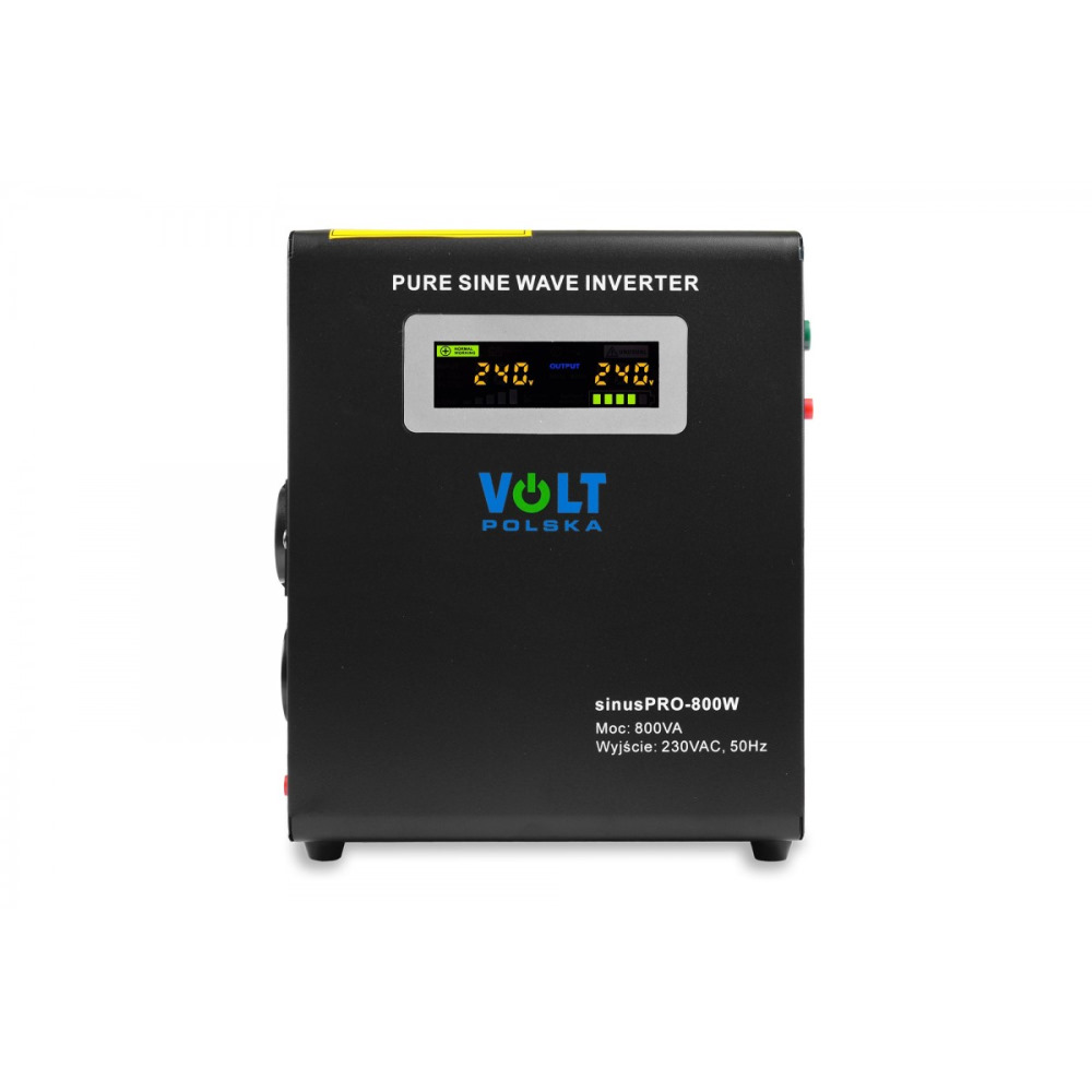 ДБЖ VOLT Polska SINUS PRO 800 W 12/230V (500W/800VA) чиста синусоїда, під зовнішню АКБ (3SP098012W)