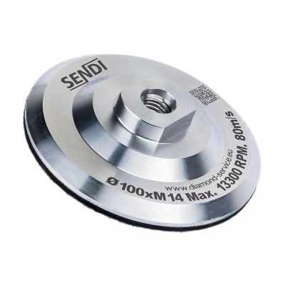 Держатель алюминиевый Sendi для шлифовального круга 100 мм М14 (SD100)