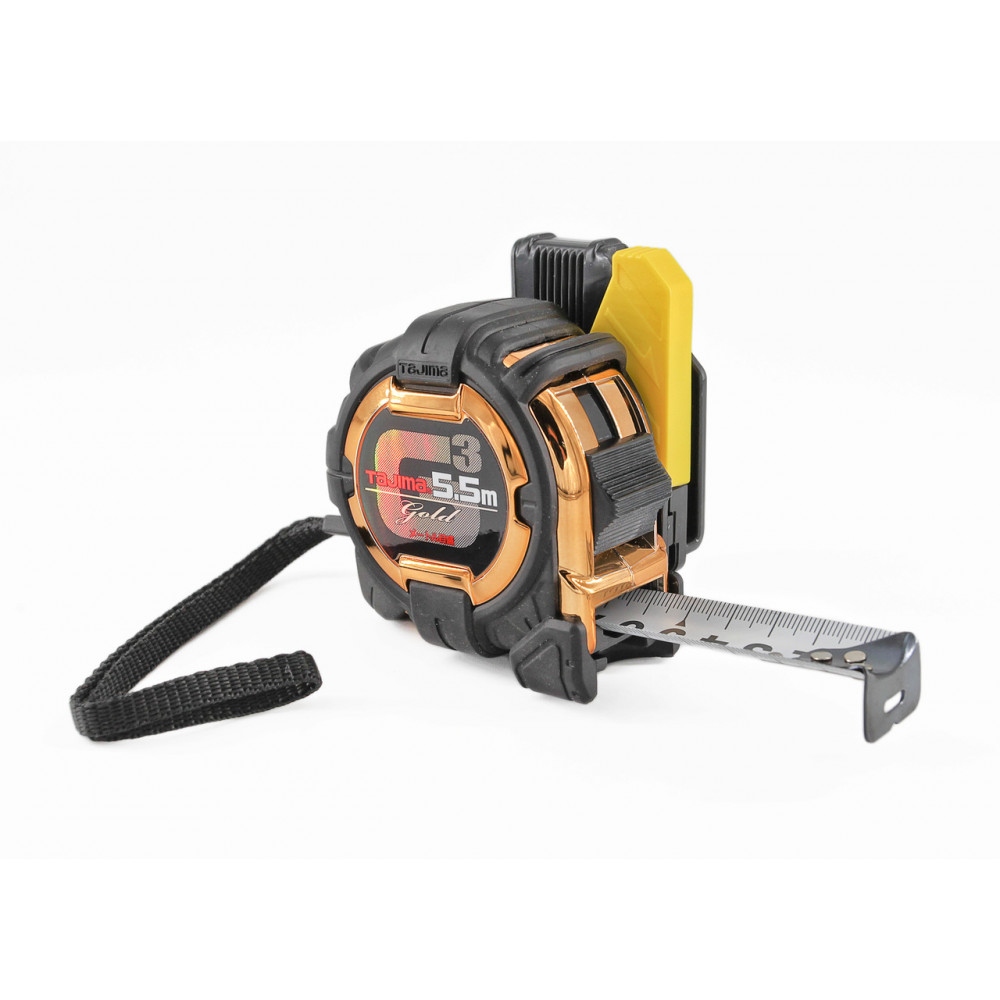 Рулетка строительная Tajima G3 LOCK SFG3GL25-55BL 5,5 м с держателем на ремень (1001-1880)