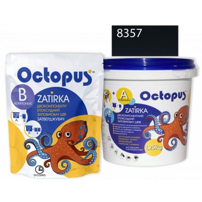 Двухкомпонентная эпоксидная затирка Octopus Zatirka цвет 8357 серо-зеленный 1,25 кг (8357-1)