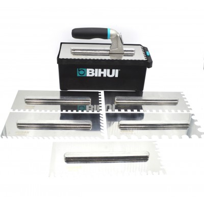 Набір зубчастих шпателів BIHUI Combo з нержавійки 6 шт (PTSJG8)