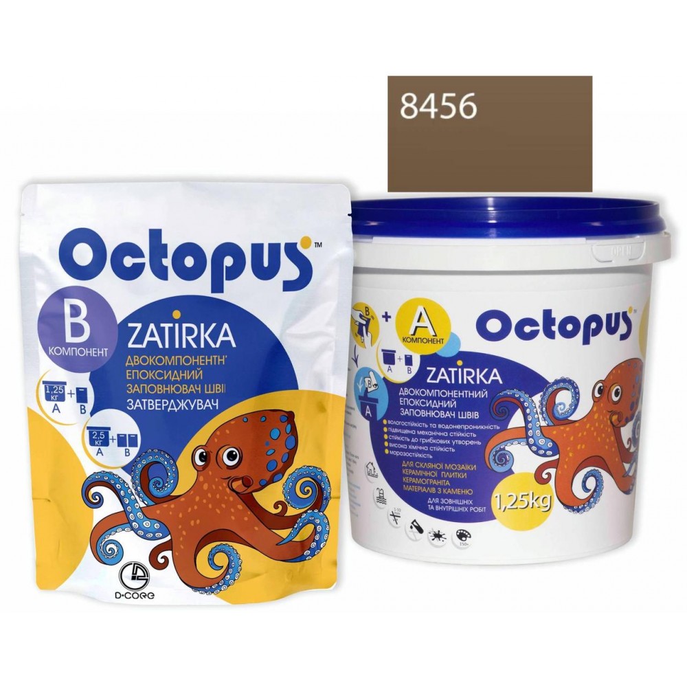 Двухкомпонентная эпоксидная затирка Octopus Zatirka цвет бежевый 8456 1,25 кг (8456-1)