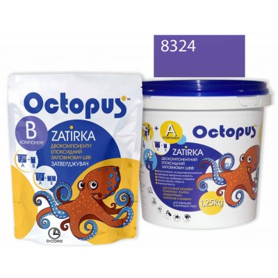 Двокомпонентна епоксидна фуга Octopus Zatirka колір фіолетово-фіалковий 8324 1,25 кг (8324-1)