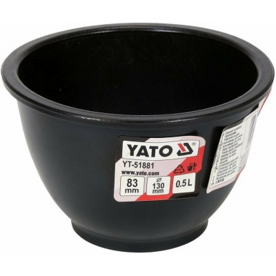 Ёмкость резиновая YATO высокая для смешивания гипса 0,5 л (YT-51881)