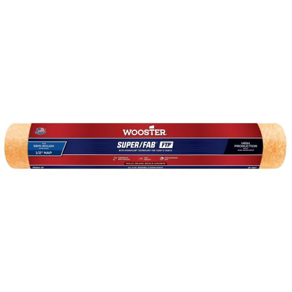 Малярный валик Super/Fab Ftp (ВЯЗАНЫЙ) 46 см (18”) ворс 13 мм (1/2”) (RR924-18) (RR924-18)