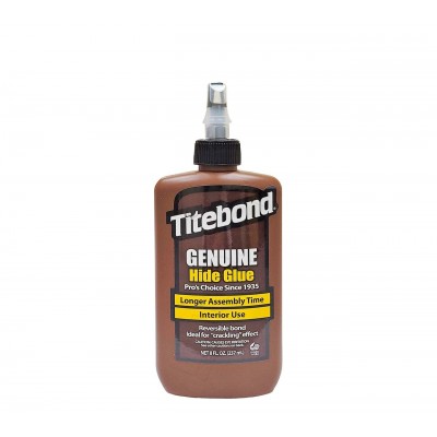 Столярный клей для дерева Titebond Genuine Hide Wood Glue D2 с крэк-эффектом, коричневый, 237 мл (50
