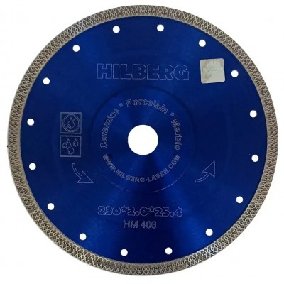Диск алмазный Hilberg Turbo 150 мм для керамогранита/керамики/мрамора/гранита (HM403)