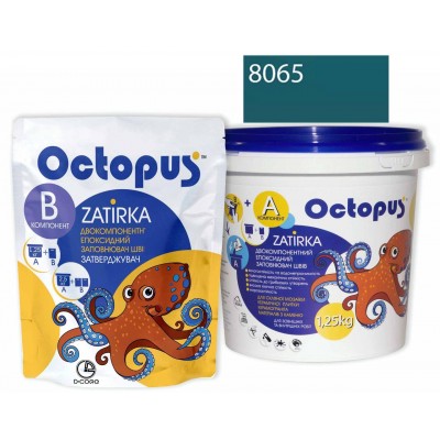 Двухкомпонентная эпоксидная затирка Octopus Zatirka цвет бирюзово-морской 8065 1,25 кг (8065-1)