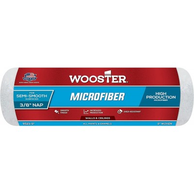 Малярний валик Wooster Micro Plush Microfiber (ТКАНИНИЙ) 23 см (9”) ворс 9,5 мм (3/8”) (R523-9) (R523-9)
