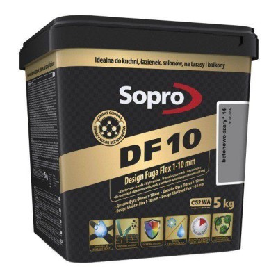 Затирка для швов Sopro DF 10 1054 бетонно-серая №14 (5 кг) (1054/5)