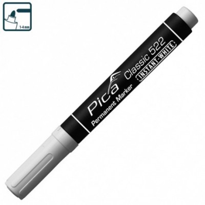 Перманентный маркер Pica Classic 522/52 INSTANT-WHITE, белый (522/52)