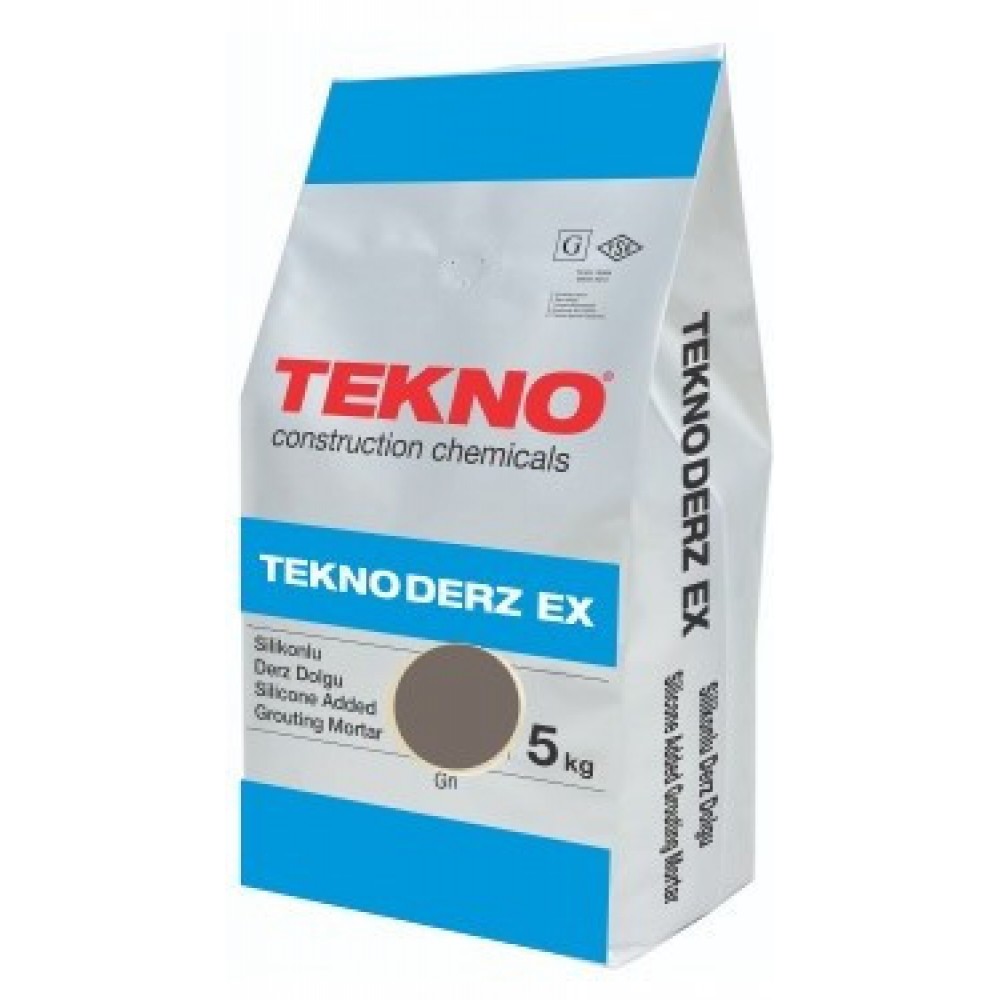 Затирка для швів (фуга для плитки) Tekno Teknoderz EX 5 кг. Сіра (TN0057)