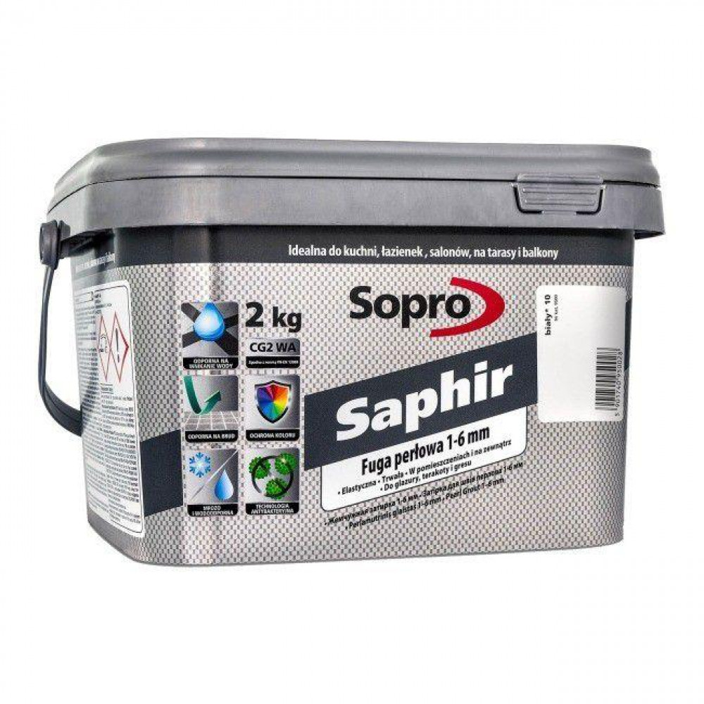 Затирка для швов Sopro Saphir 9500 белая №10 (2 кг) (9500/2)
